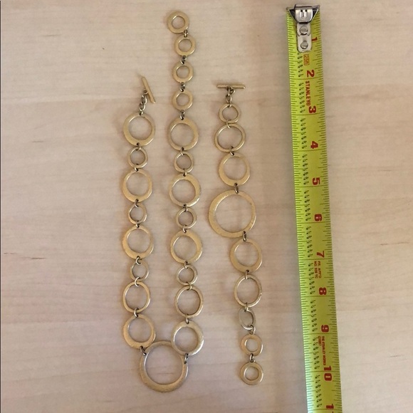 Premier Designs gold necklace & bracelet set - Picture 3 of 3